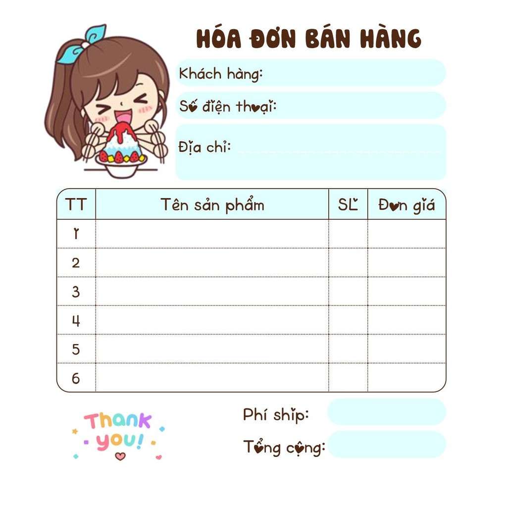 Mẫu hóa đơn chuẩn quy cách tại In ấn T&T