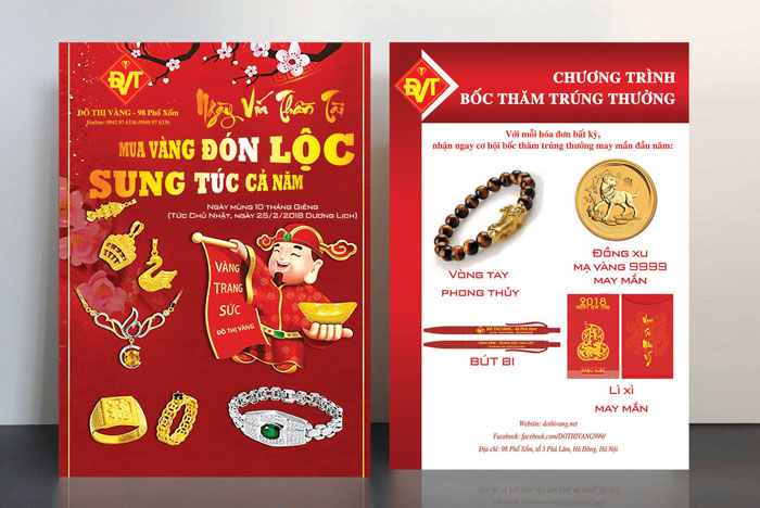 Mẩu tờ rơi a5 Bốc thăm trúng thưởng