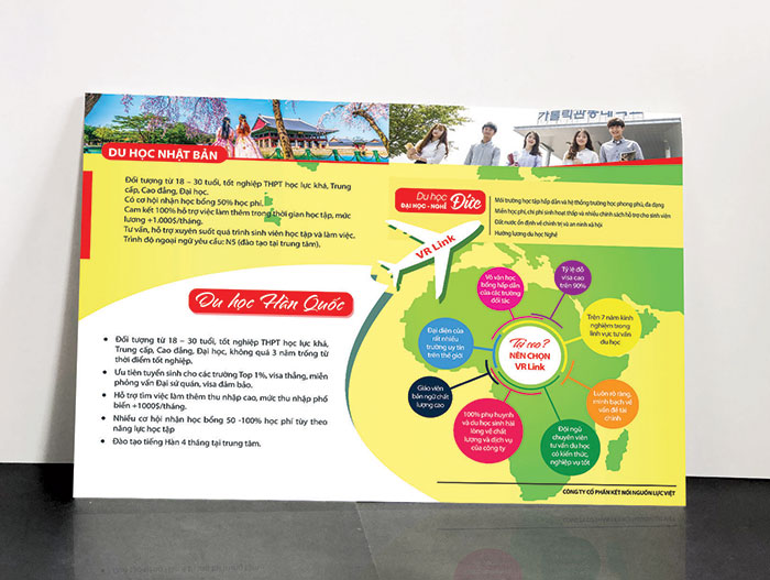 Mẫu tờ rơi a4 Du học Nhật Bản