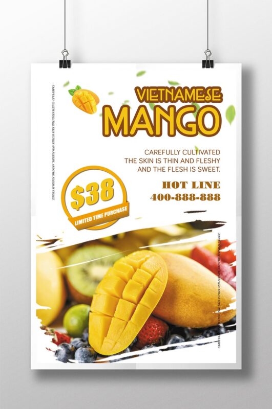 Mẫu poster quảng cáo thực phẩm