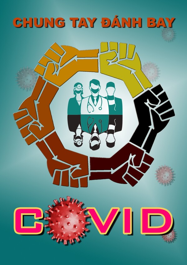 Mẫu poster tuyên truyền chống covid