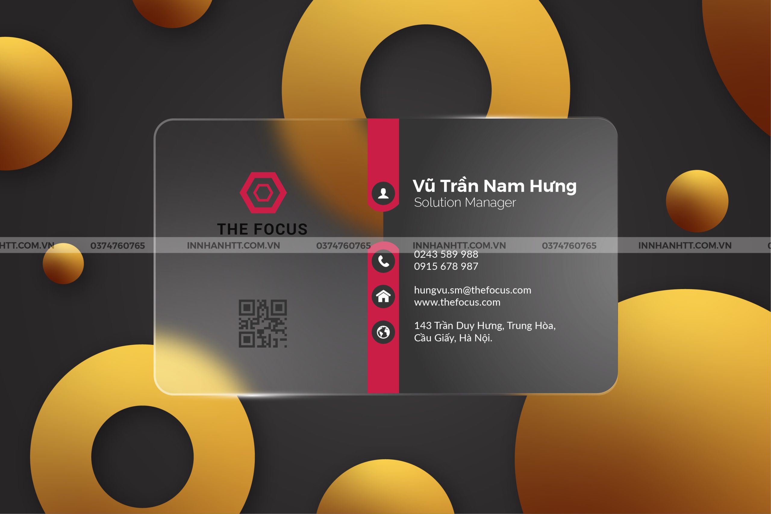 card visit nhựa trong