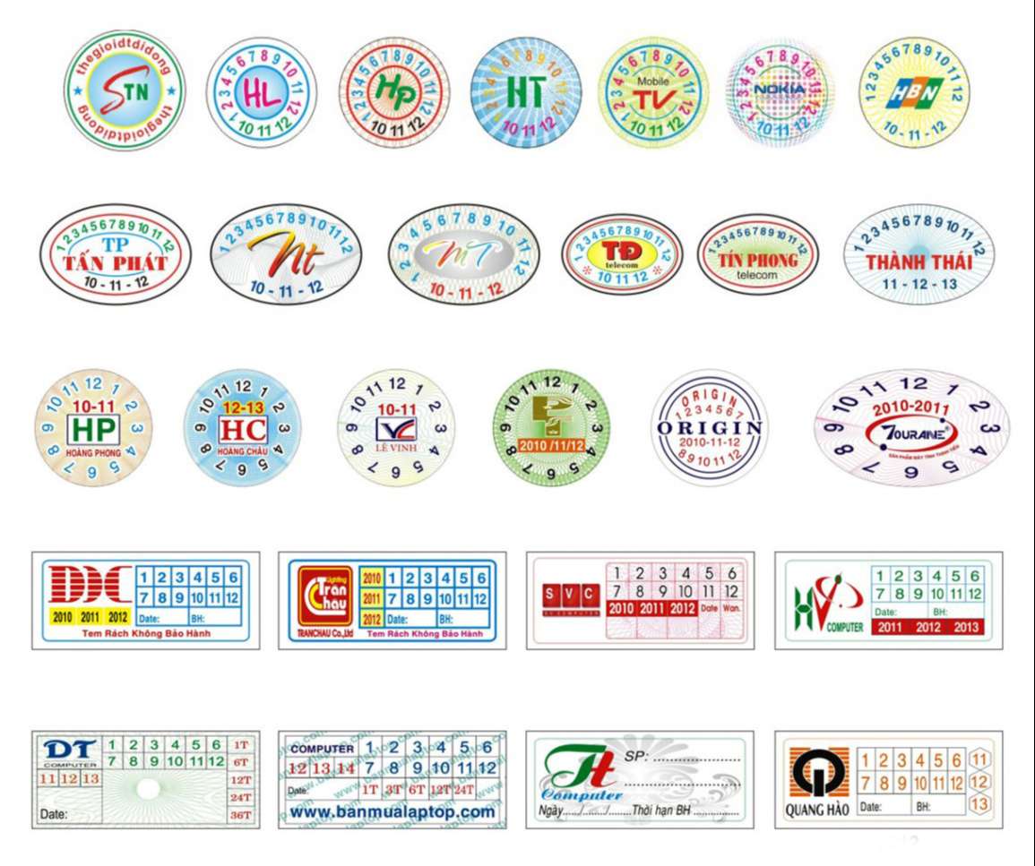 mẫu tem tròn đẹp