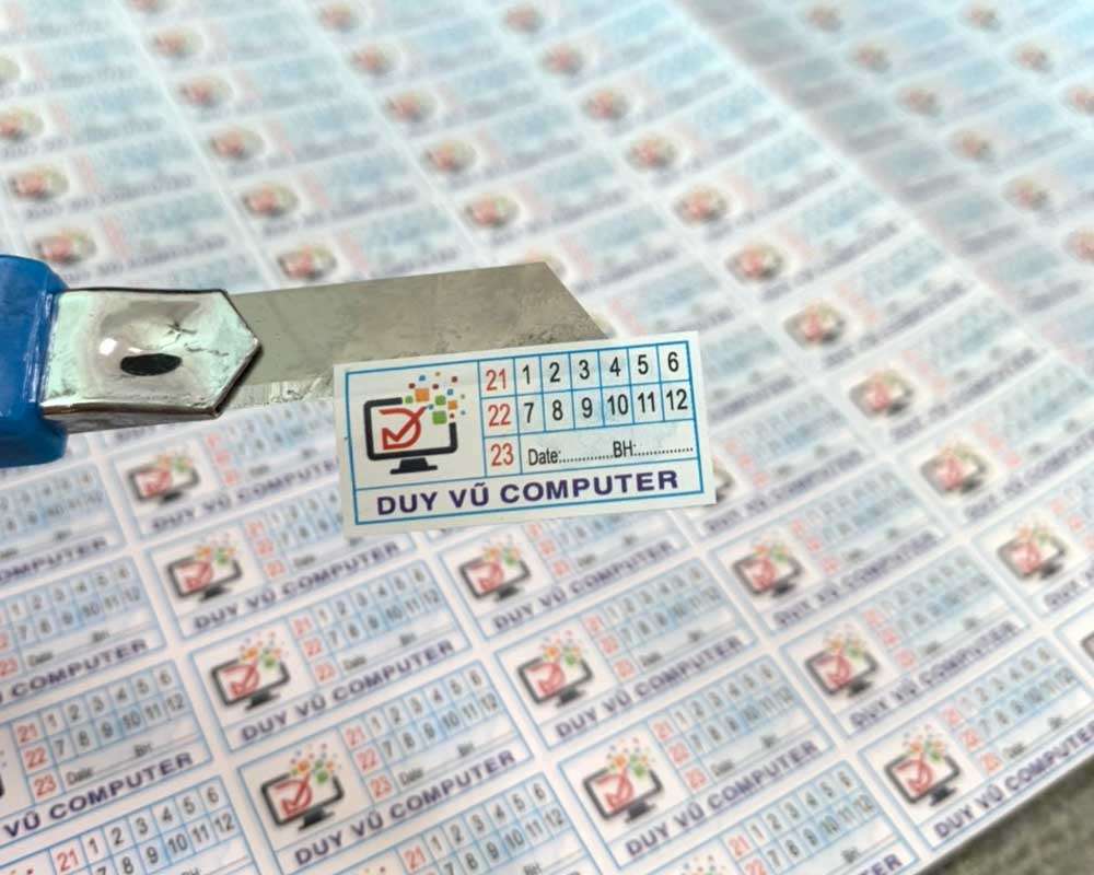 tem bảo hành máy tính