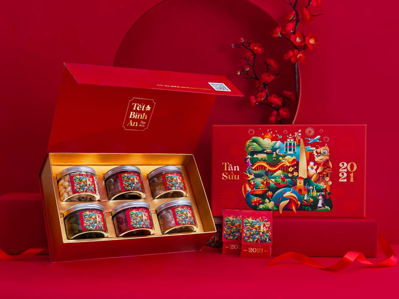 hộp giấy đựng quà tết